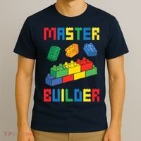 Brick Builder Funny Blocks Building Master Builder Toys T-Shirt thumb 3