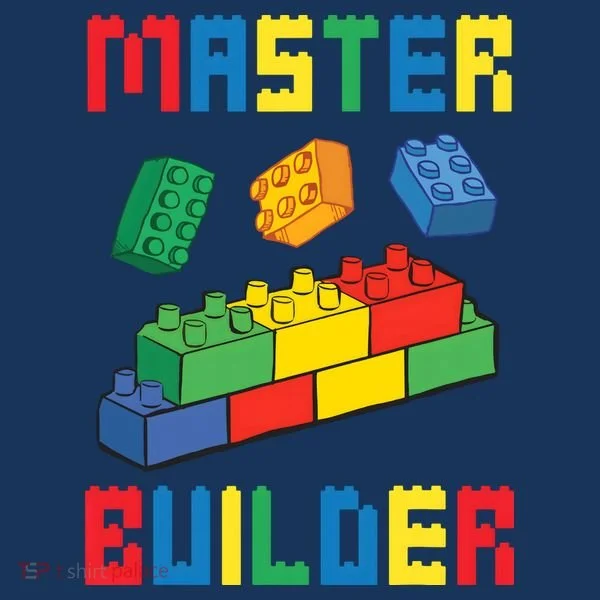 Brick Builder Funny Blocks Building Master Builder Toys T-Shirt