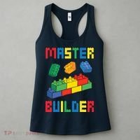 Brick Builder Funny Blocks Building Master Builder Toys Women's Tank Top thumb 3