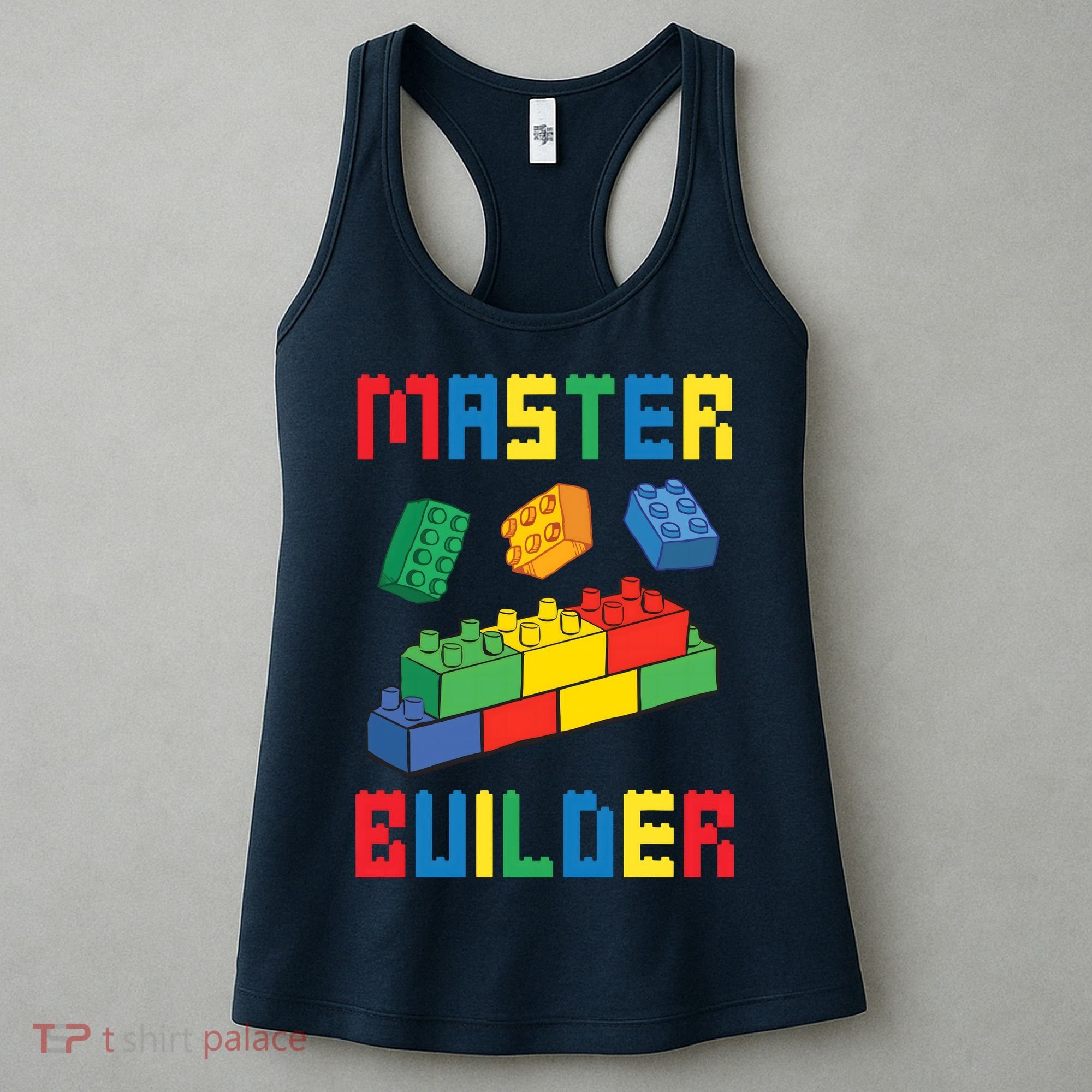 Brick Builder Funny Blocks Building Master Builder Toys Women's Tank Top