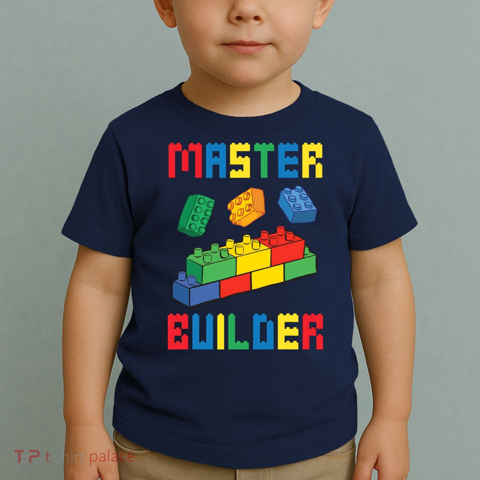 Brick Builder Funny Blocks Building Master Builder Toys Toddler T-Shirt