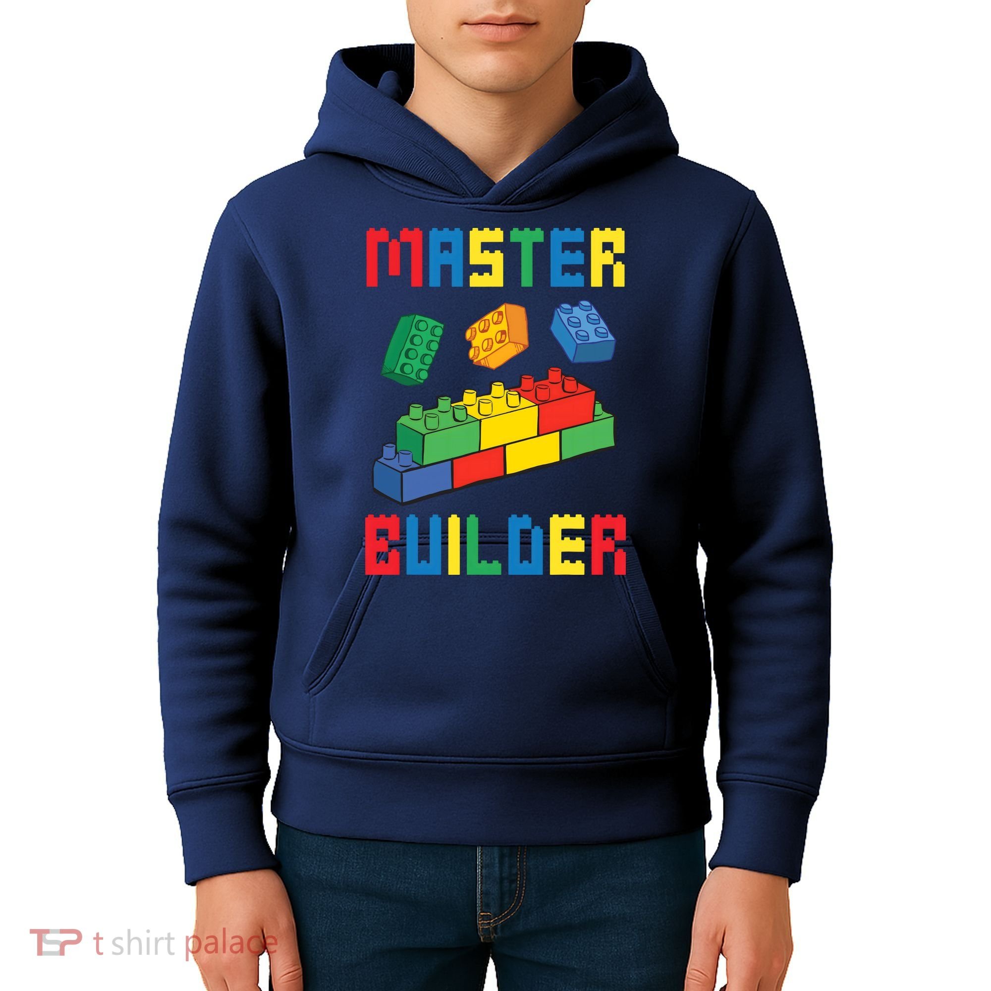 Brick Builder Funny Blocks Building Master Builder Toys Kids Hoodie