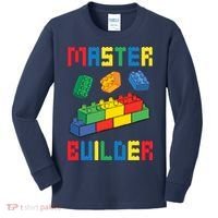 Brick Builder Funny Blocks Building Master Builder Toys Kids Long Sleeve Shirt thumb 0