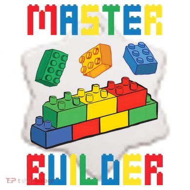 Brick Builder Funny Blocks Building Master Builder Toys Ceramic Ornament