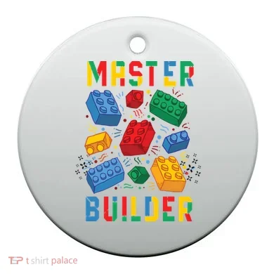 Brick Builder Funny Blocks Master Builder Ceramic Ornament