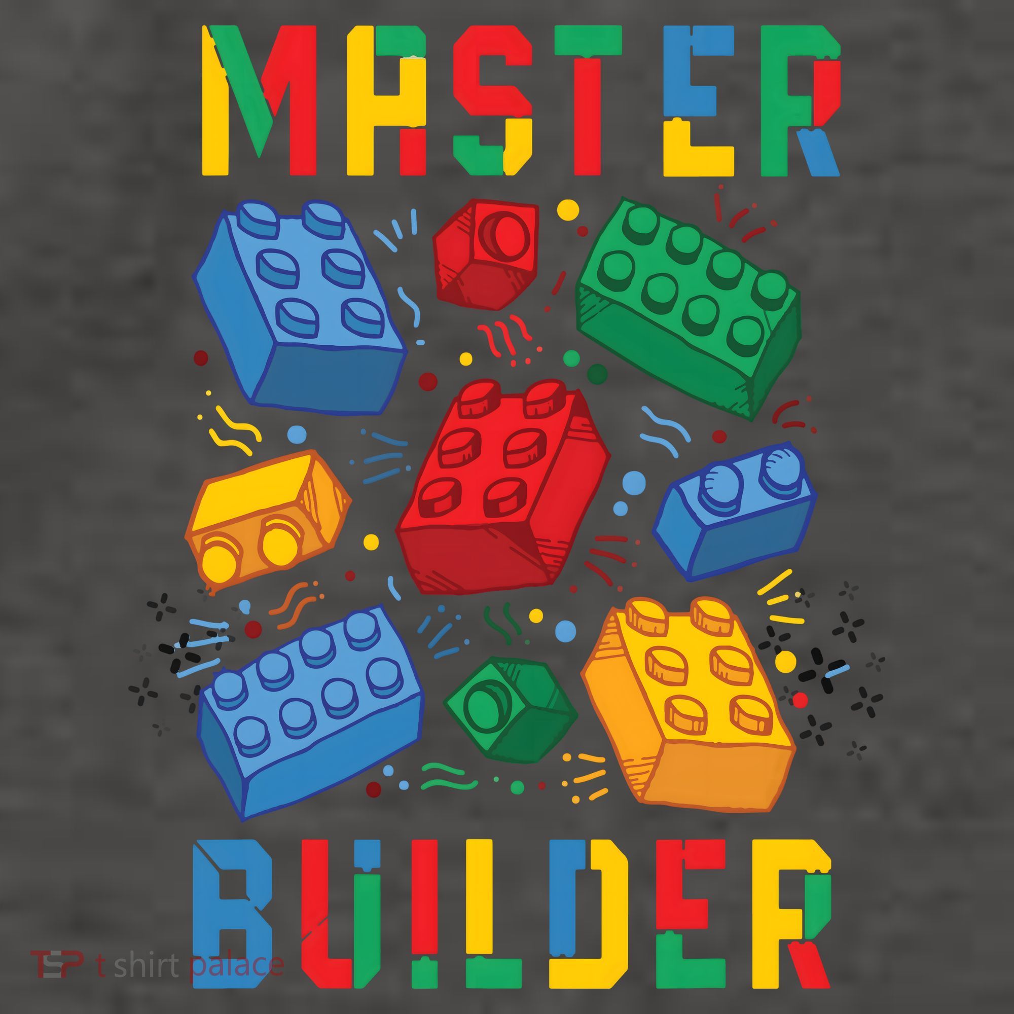 Brick Builder Funny Blocks Master Builder Vector Backpack