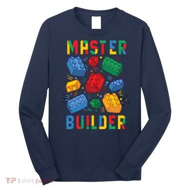 Brick Builder Funny Blocks Master Builder Long Sleeve Shirt