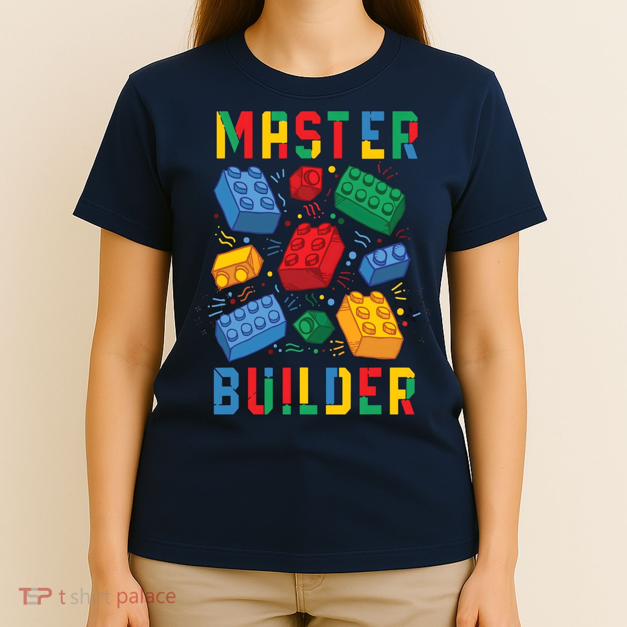 Brick Builder Funny Blocks Master Builder T-Shirt