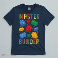 Brick Builder Funny Blocks Master Builder T-Shirt thumb 5