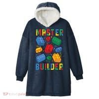 Brick Builder Funny Blocks Master Builder Hooded Wearable Blanket thumb 0