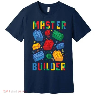 Brick Builder Funny Blocks Master Builder Premium T-Shirt