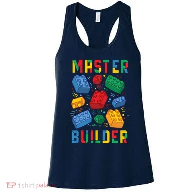 Brick Builder Funny Blocks Master Builder Women's Tank Top