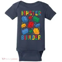 Brick Builder Funny Blocks Master Builder Baby Bodysuit thumb 0