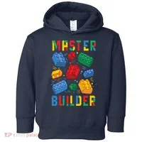 Brick Builder Funny Blocks Master Builder Toddler Hoodie thumb 0