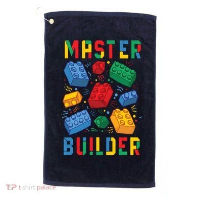 Brick Builder Funny Blocks Master Builder Golf Towel