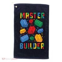 Brick Builder Funny Blocks Master Builder Golf Towel thumb 0