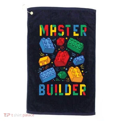 Brick Builder Funny Blocks Master Builder Golf Towel