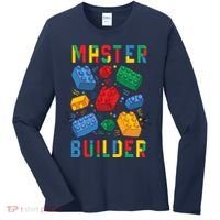Brick Builder Funny Blocks Master Builder Women's Long Sleeve Shirt thumb 0