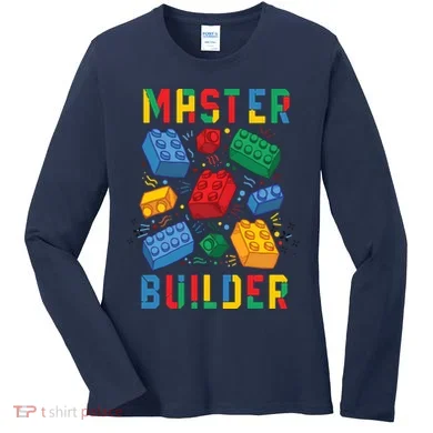 Brick Builder Funny Blocks Master Builder Women's Long Sleeve Shirt