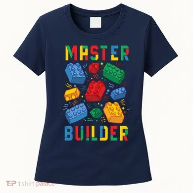 Brick Builder Funny Blocks Master Builder Women's T-Shirt