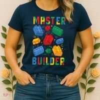 Brick Builder Funny Blocks Master Builder Women's T-Shirt thumb 2