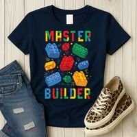 Brick Builder Funny Blocks Master Builder Women's T-Shirt thumb 3