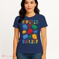 Brick Builder Funny Blocks Master Builder Women's T-Shirt thumb 4