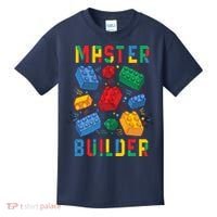 Brick Builder Funny Blocks Master Builder Kids T-Shirt thumb 0