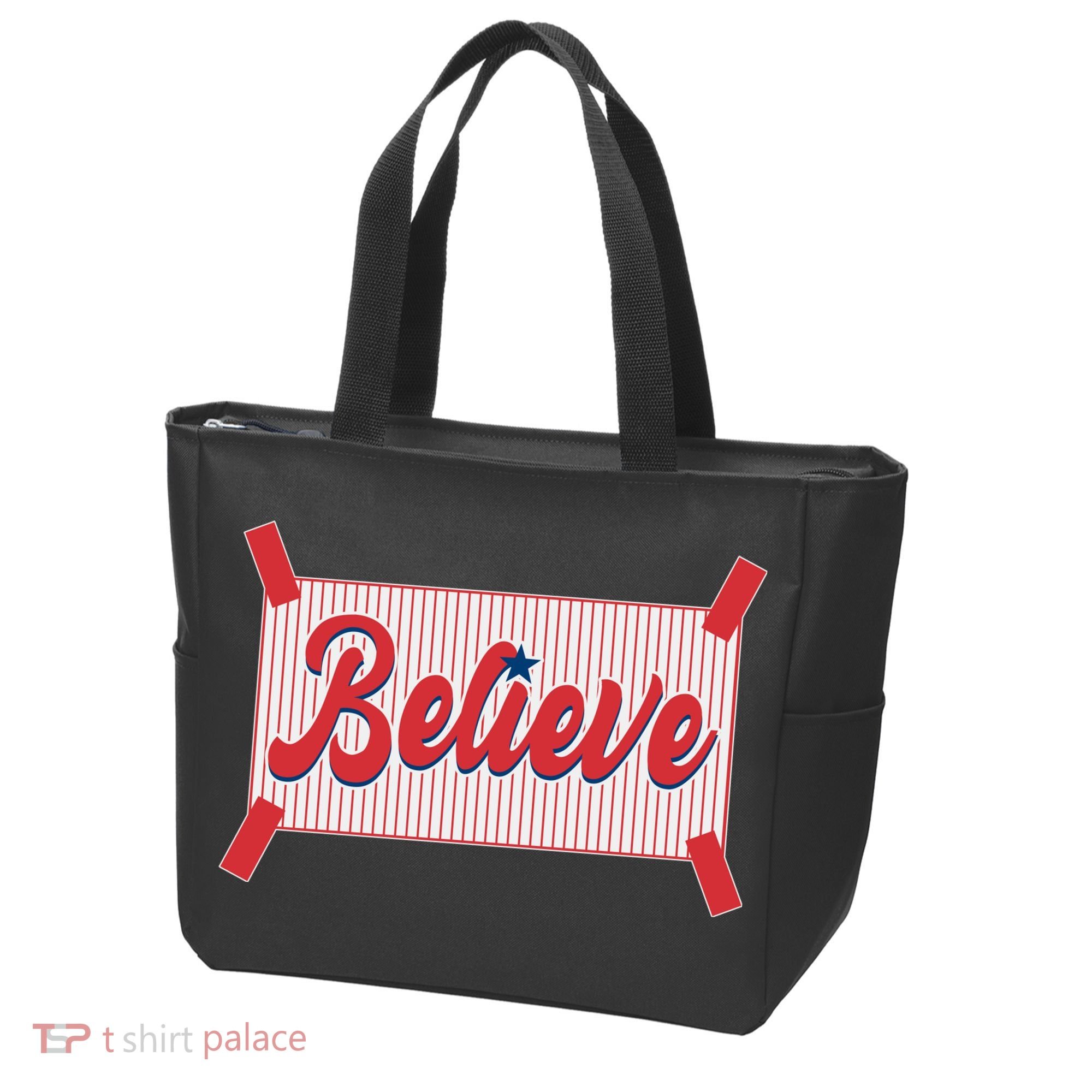 Believe Baseball Fan Philadelphia Baseball Tote Bag