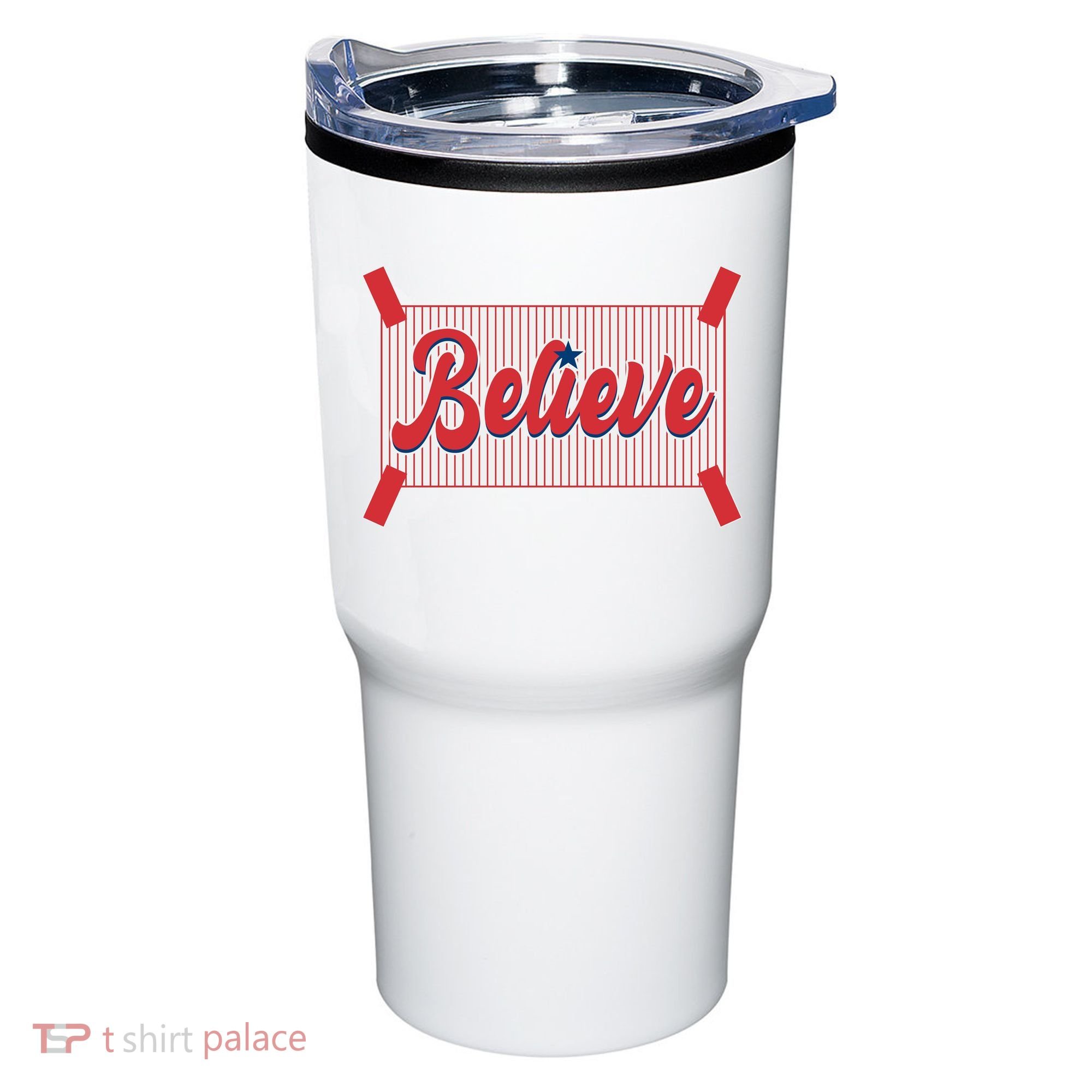 Believe Baseball Fan Philadelphia Baseball Tumbler