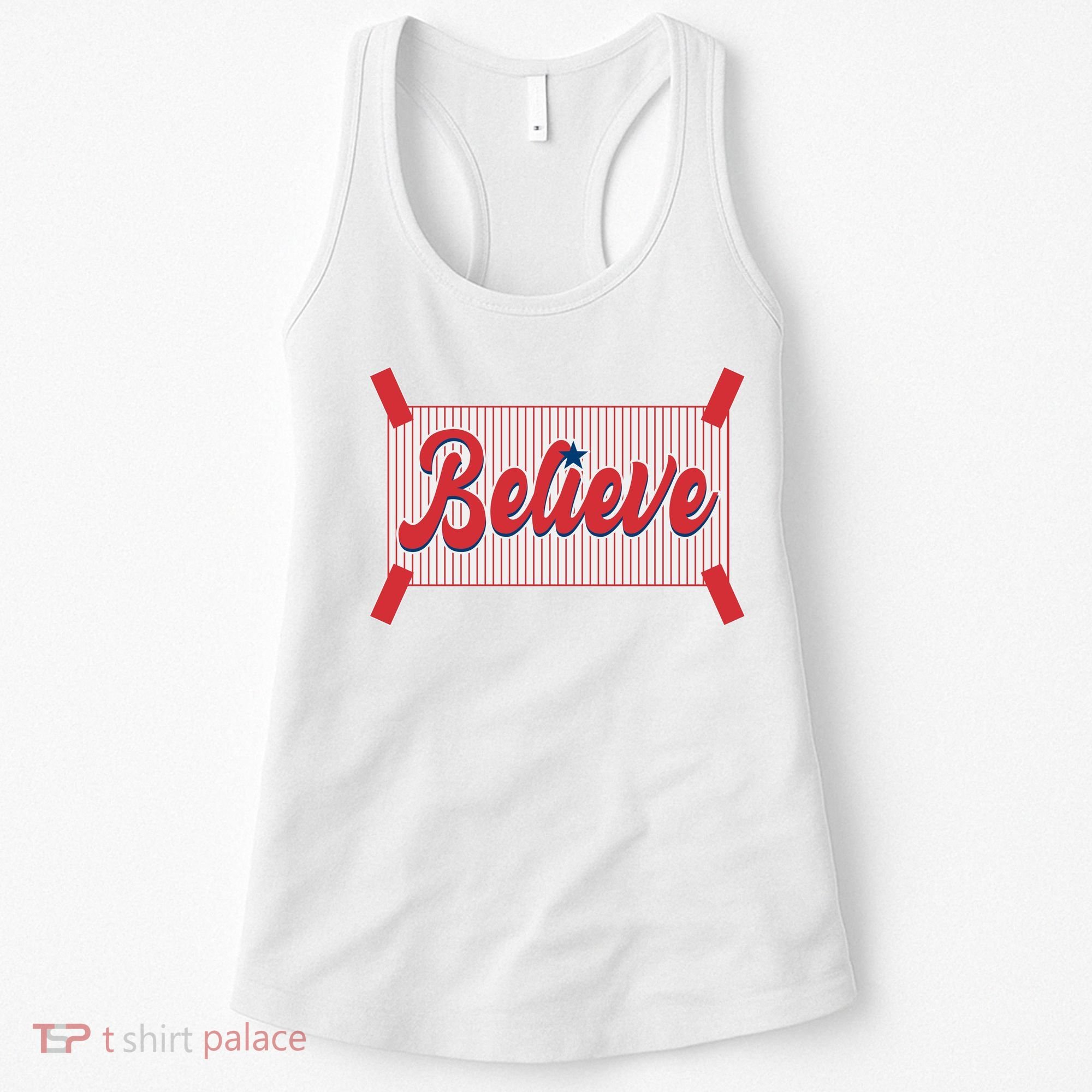 Believe Baseball Fan Philadelphia Baseball Women's Tank Top