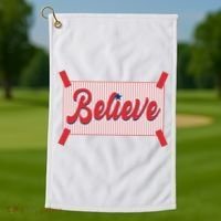 Believe Baseball Fan Philadelphia Baseball Golf Towel thumb 1