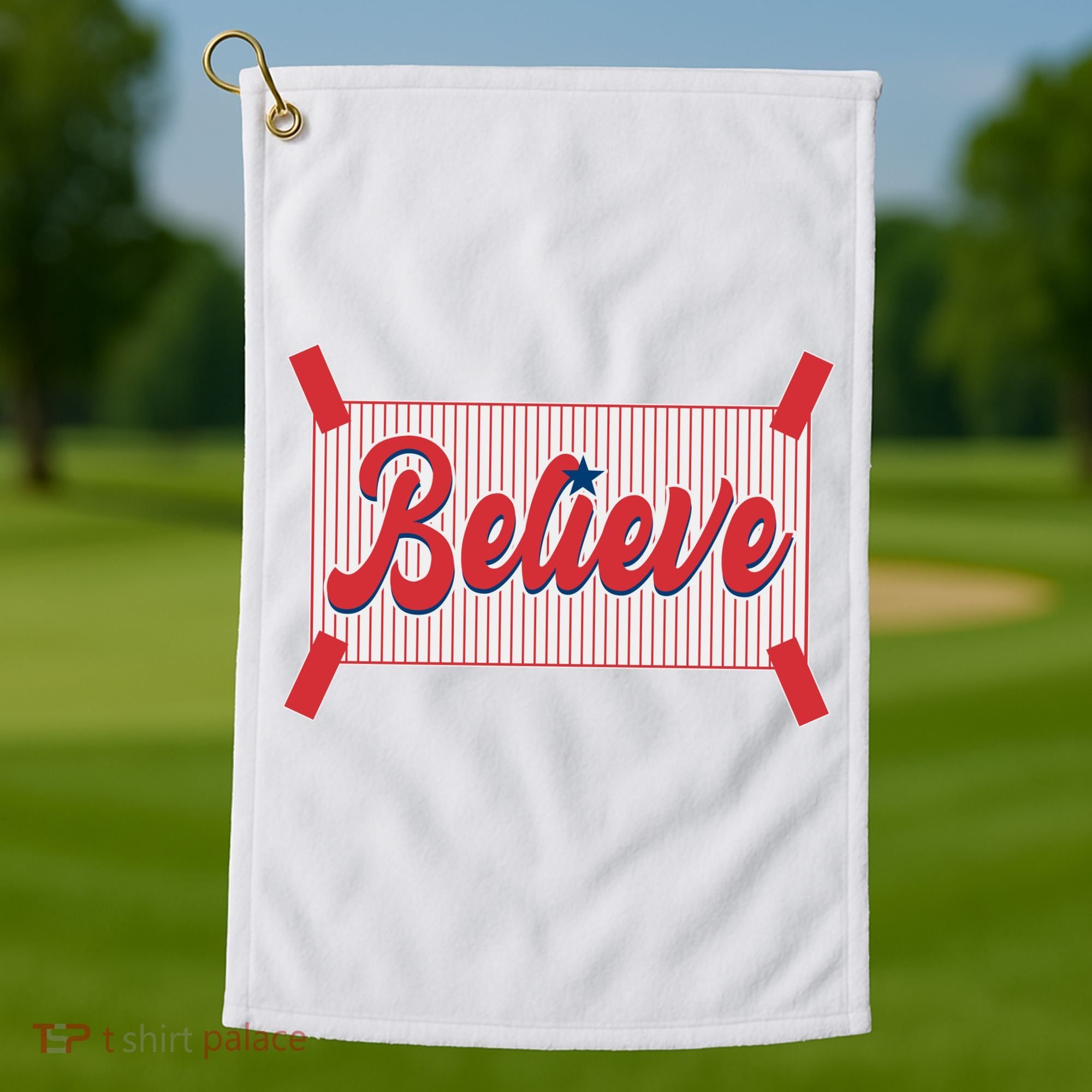 Believe Baseball Fan Philadelphia Baseball Golf Towel