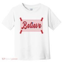 Believe Baseball Fan Philadelphia Baseball Toddler T-Shirt thumb 0