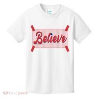 Believe Baseball Fan Philadelphia Baseball Kids T-Shirt thumb 0