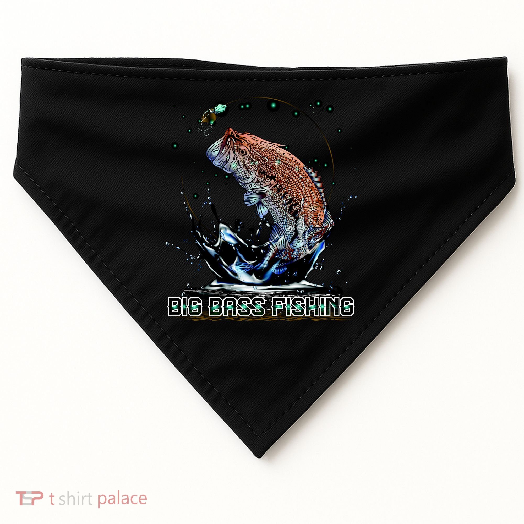 Big Bass Fishing USA-Made Doggie Bandana
