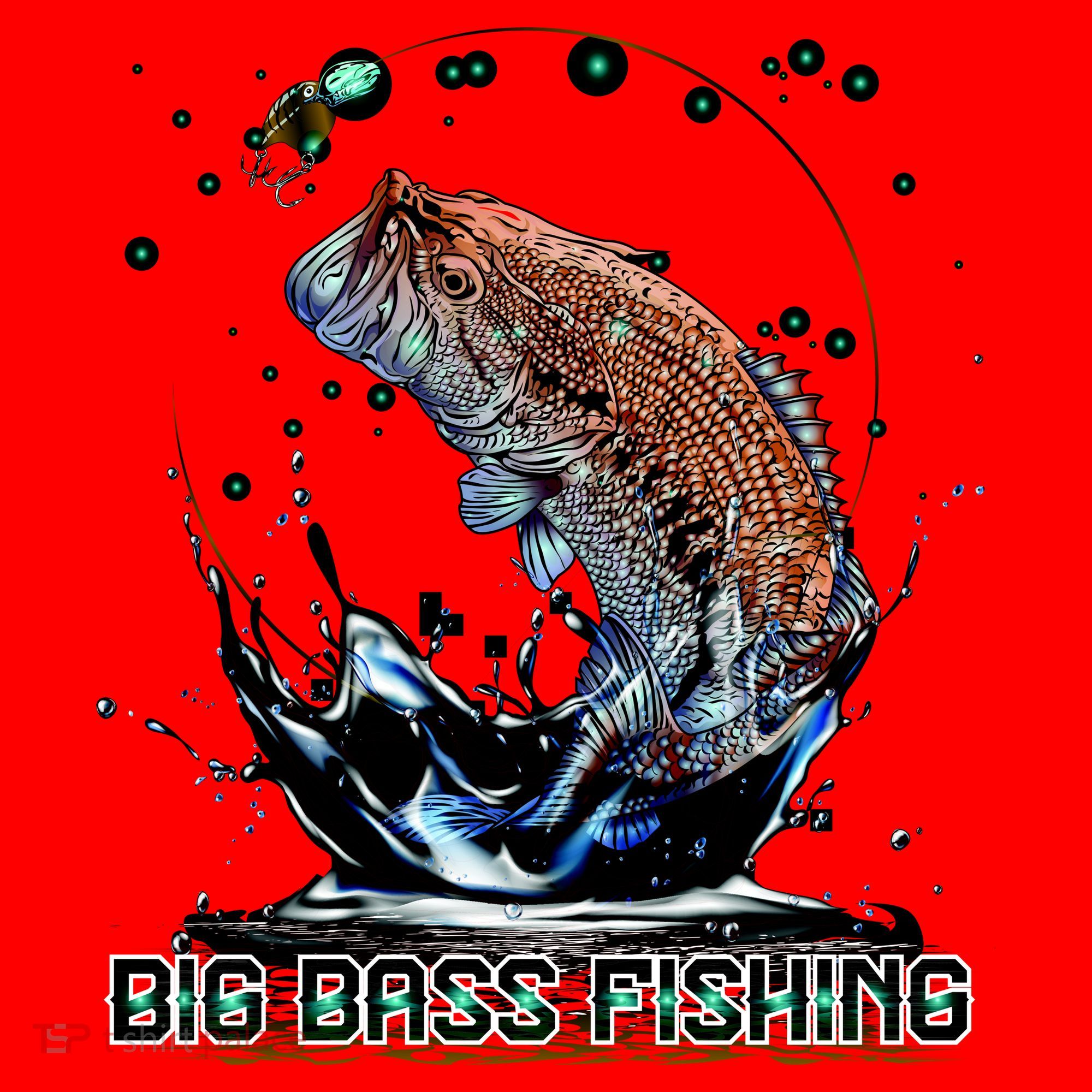 Big Bass Fishing Santa Hat