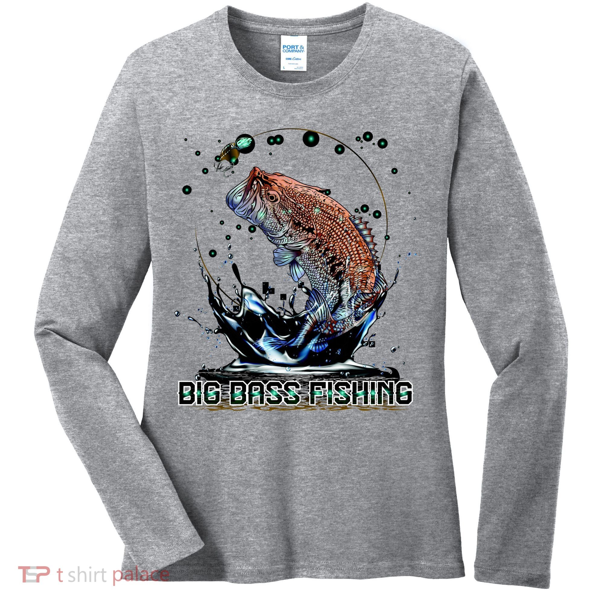 Big Bass Fishing Women's Long Sleeve Shirt