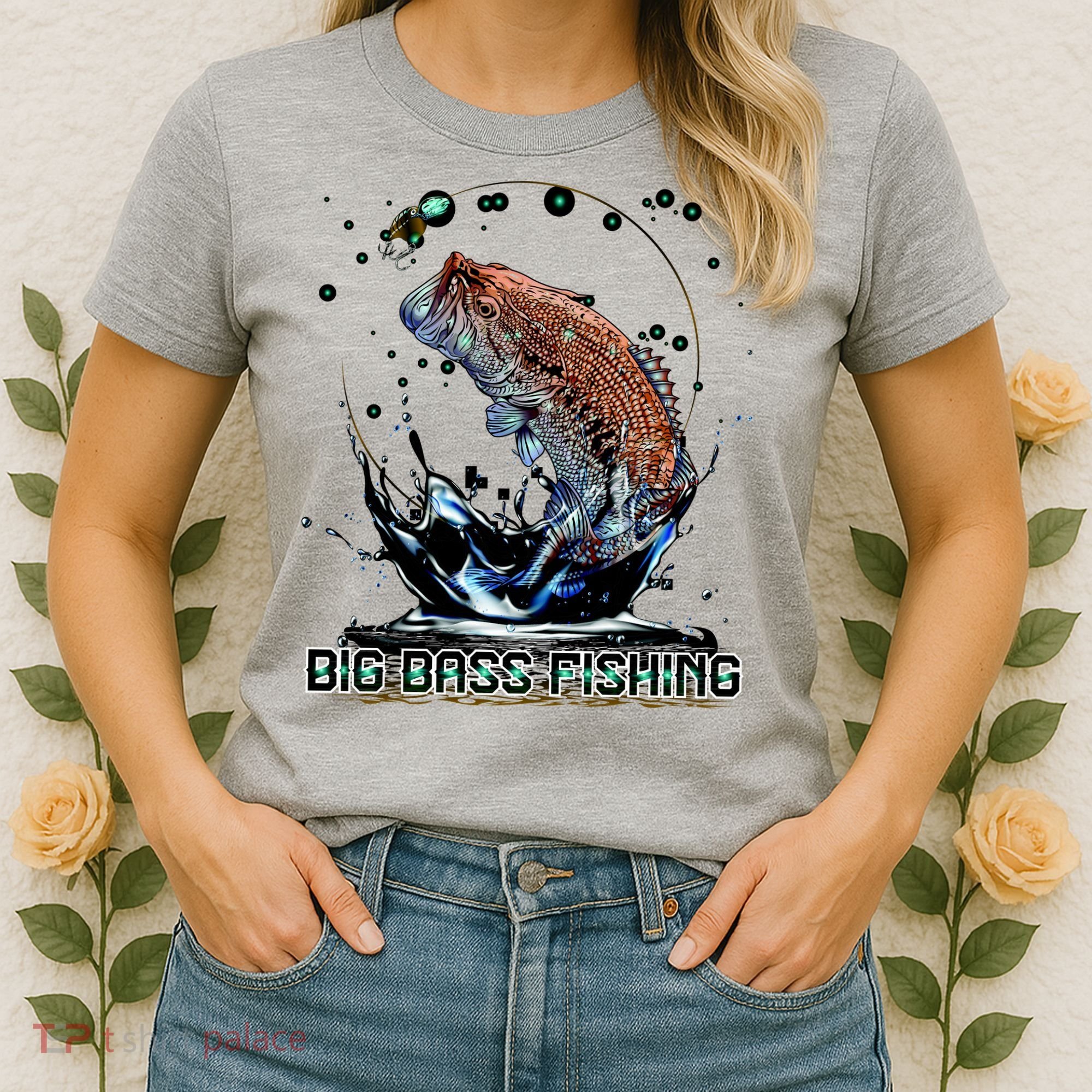 Big Bass Fishing Women's T-Shirt