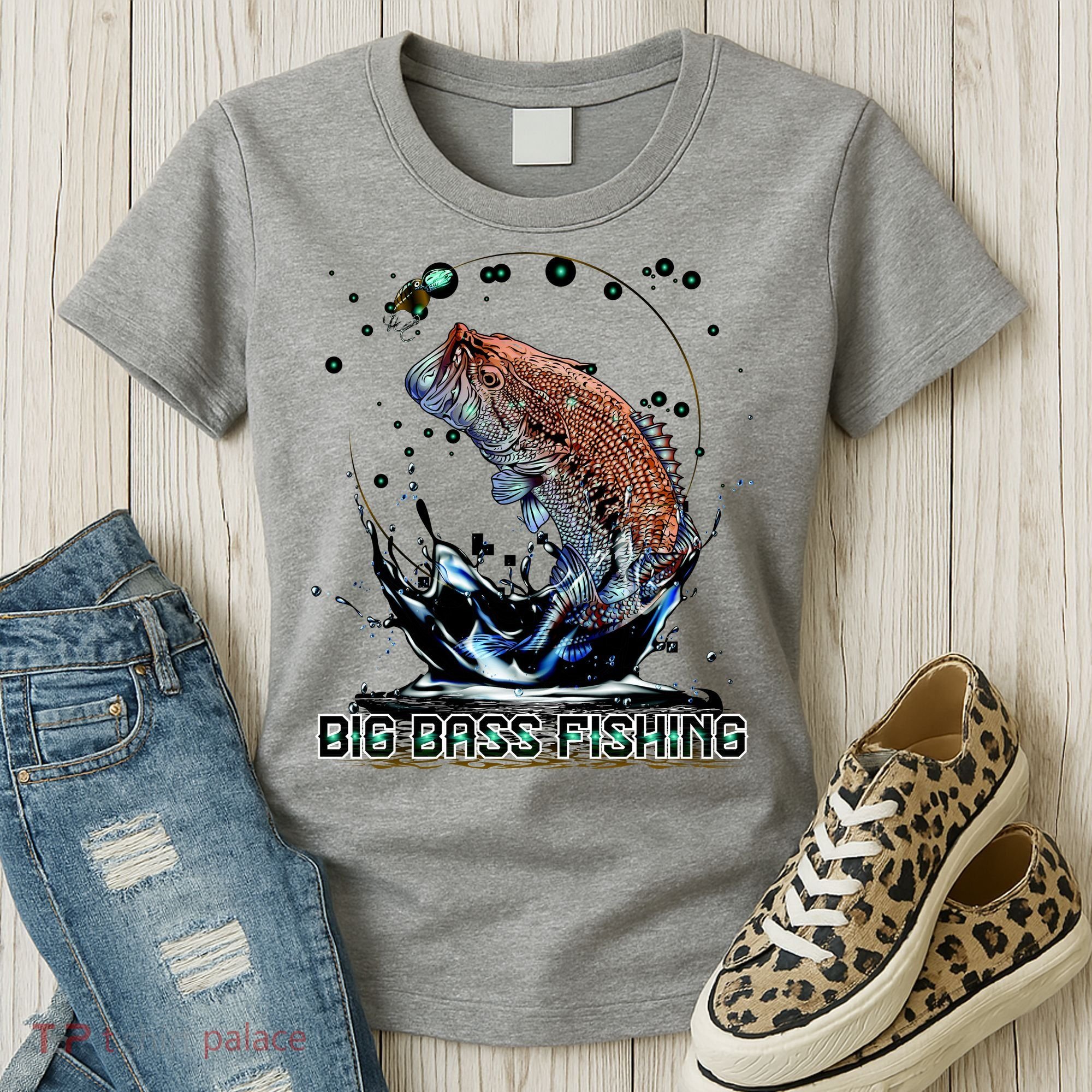 Big Bass Fishing Women's T-Shirt