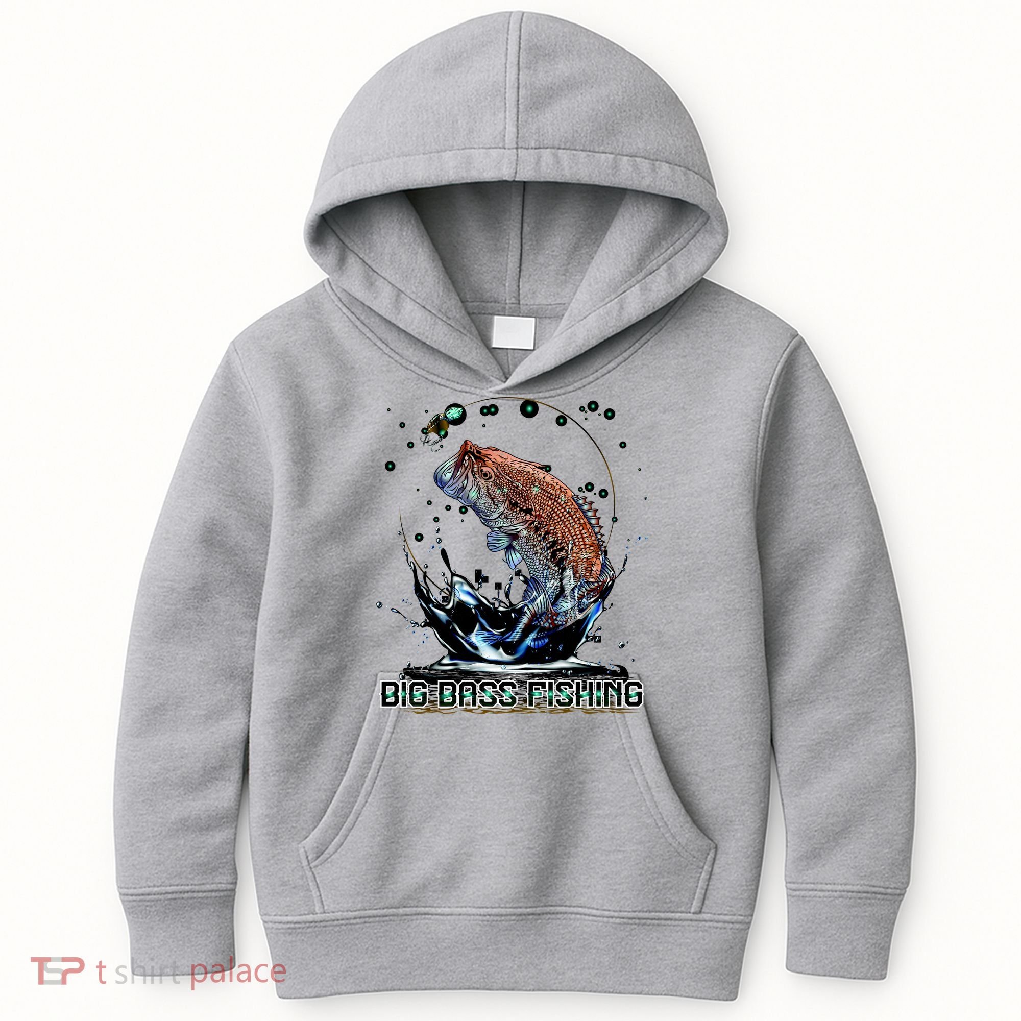 Big Bass Fishing Kids Hoodie