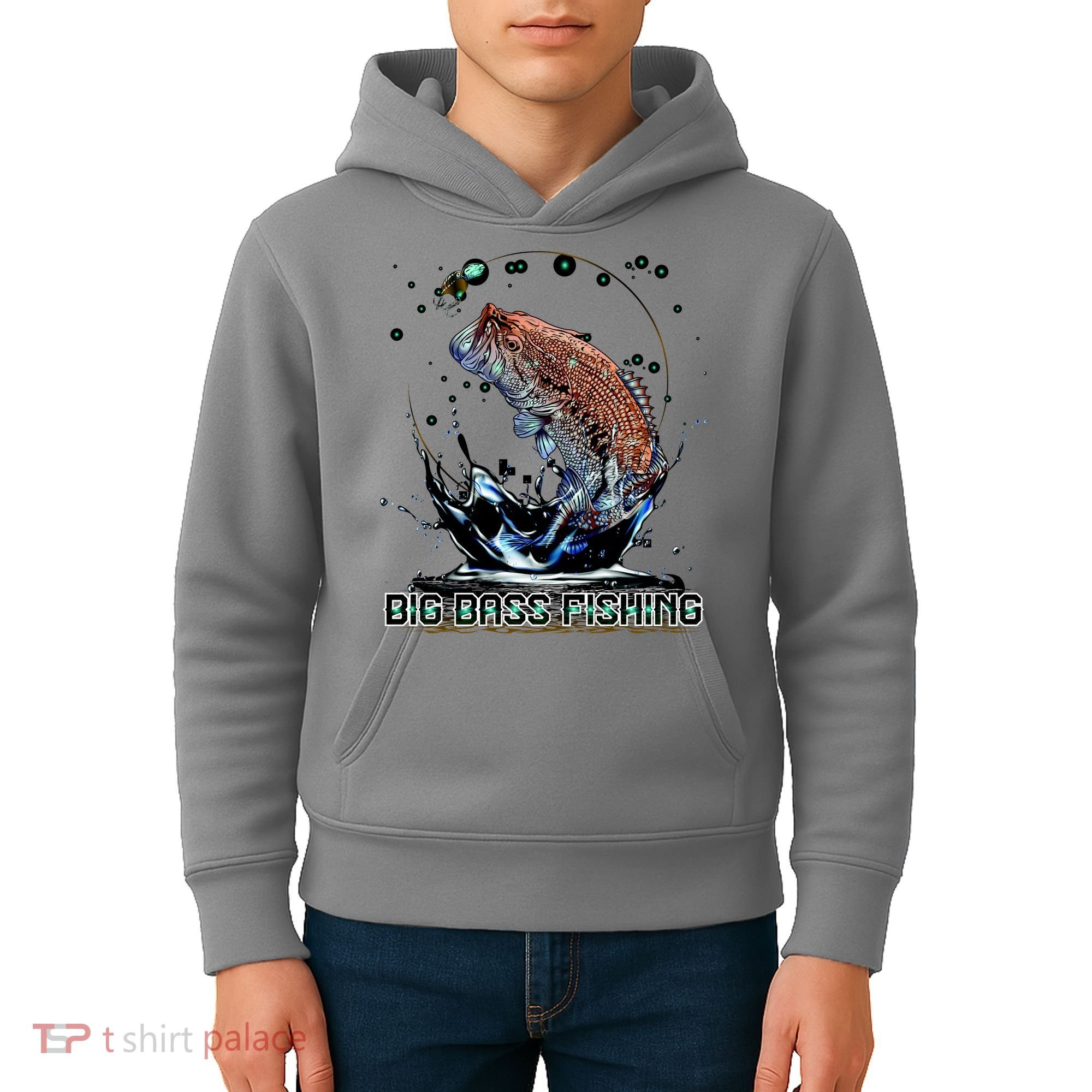 Big Bass Fishing Kids Hoodie