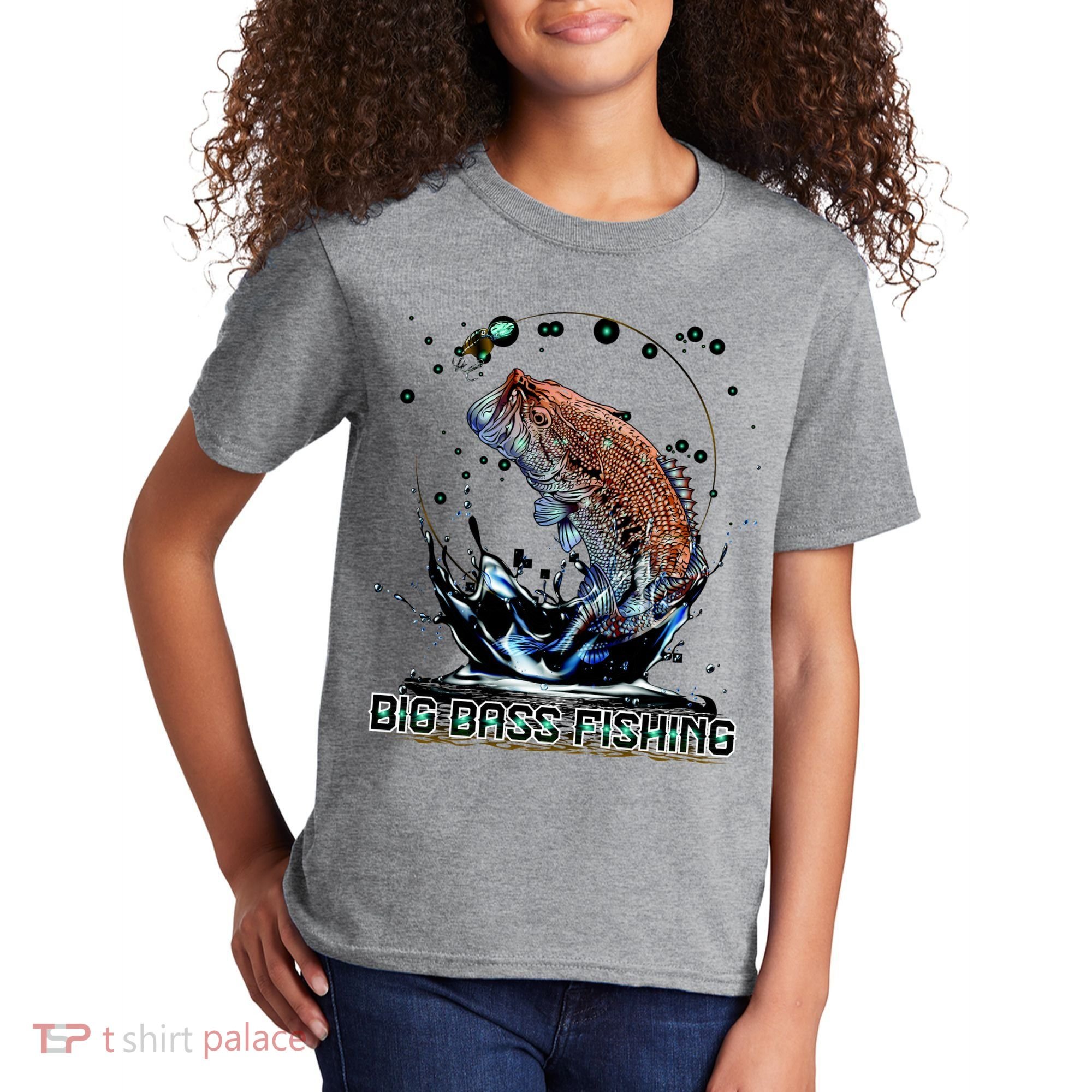 Big Bass Fishing Kids T-Shirt
