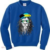 Bahamas Bahamer Flag Lion Bahamas Kids Sweatshirt thumb 0