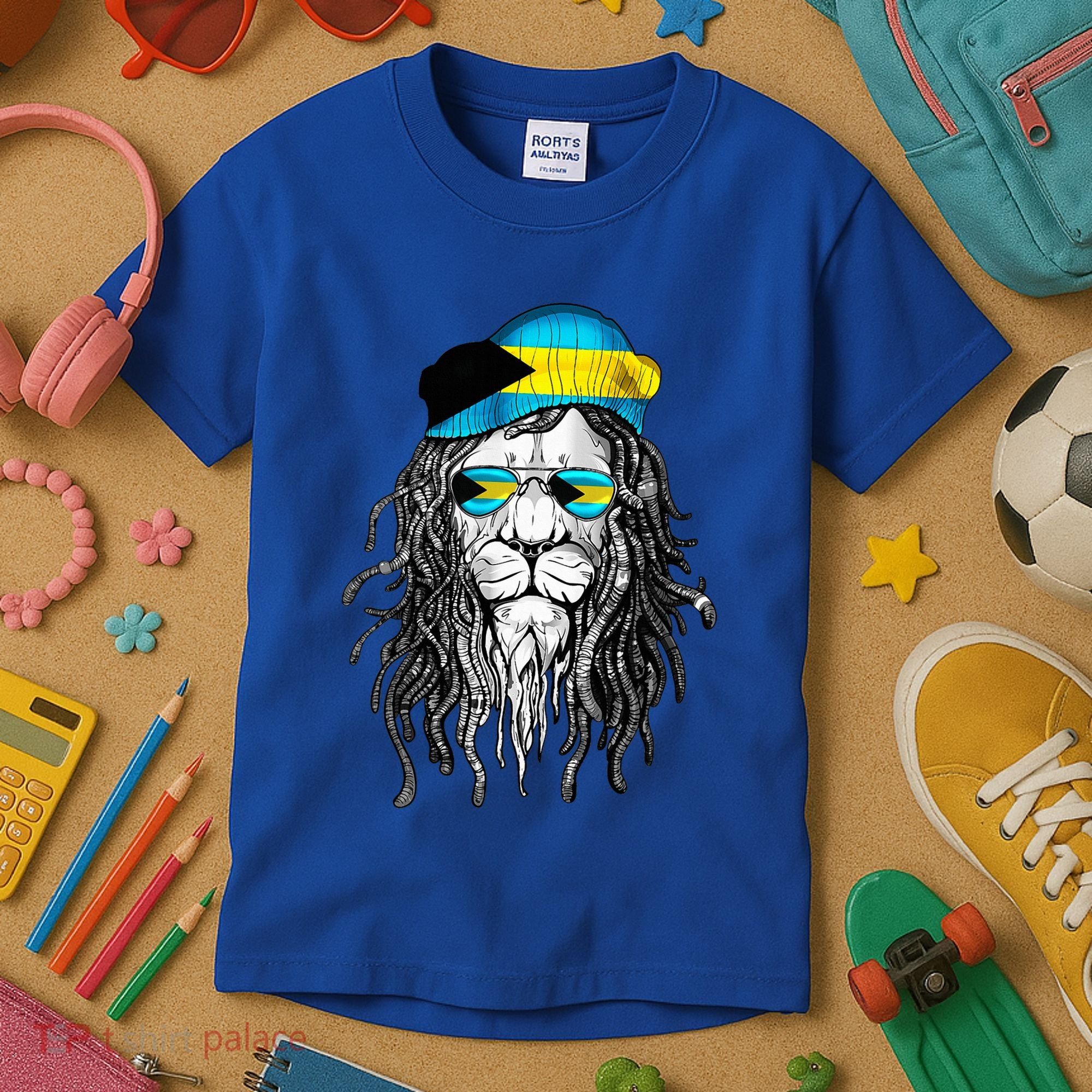 Bahamas Bahamer Flag Lion Bahamas Kids T-Shirt