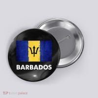 Barbadian Barbados Flag Button thumb 0