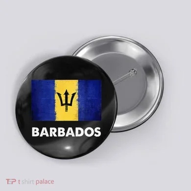 Barbadian Barbados Flag Button