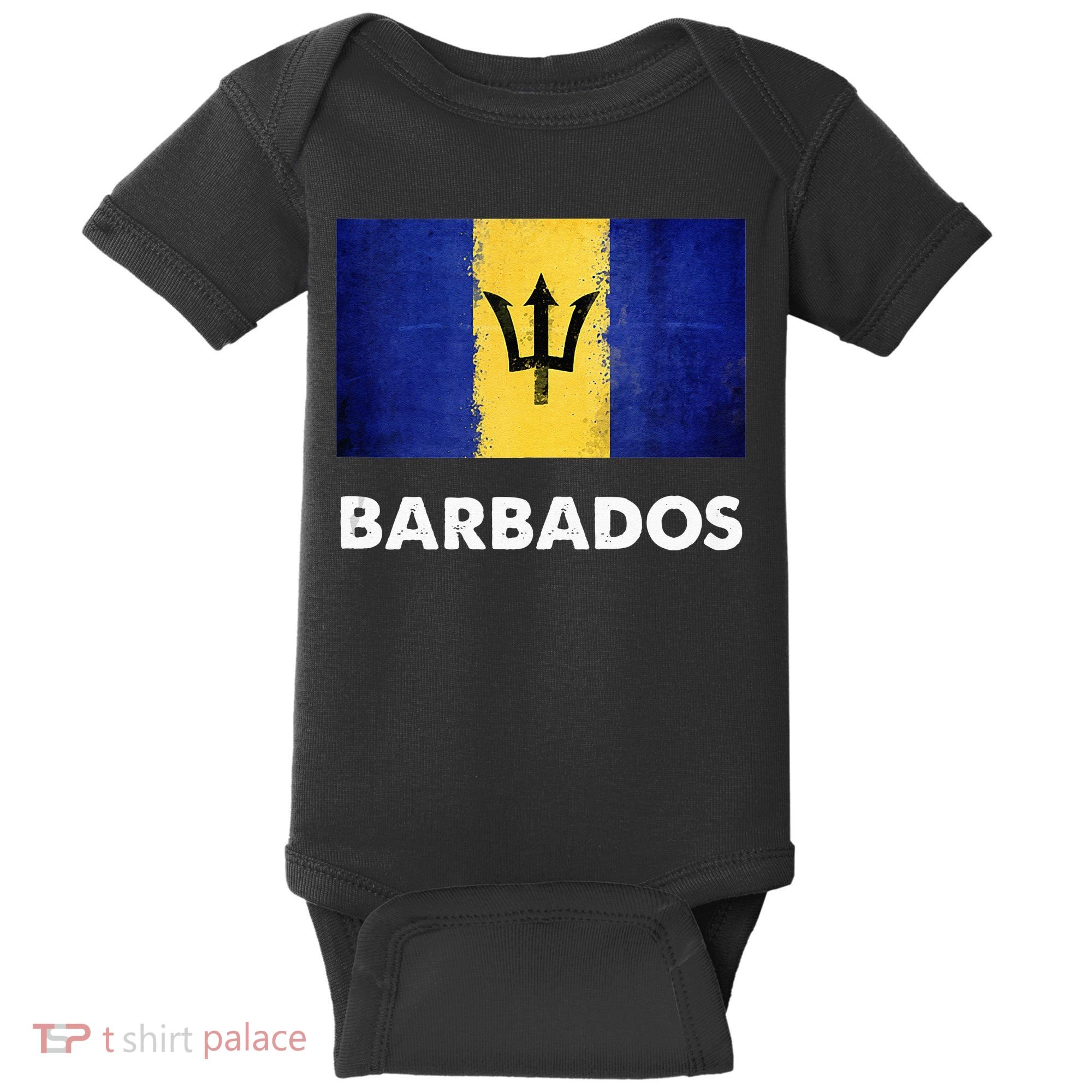 Barbadian Barbados Flag Baby Bodysuit
