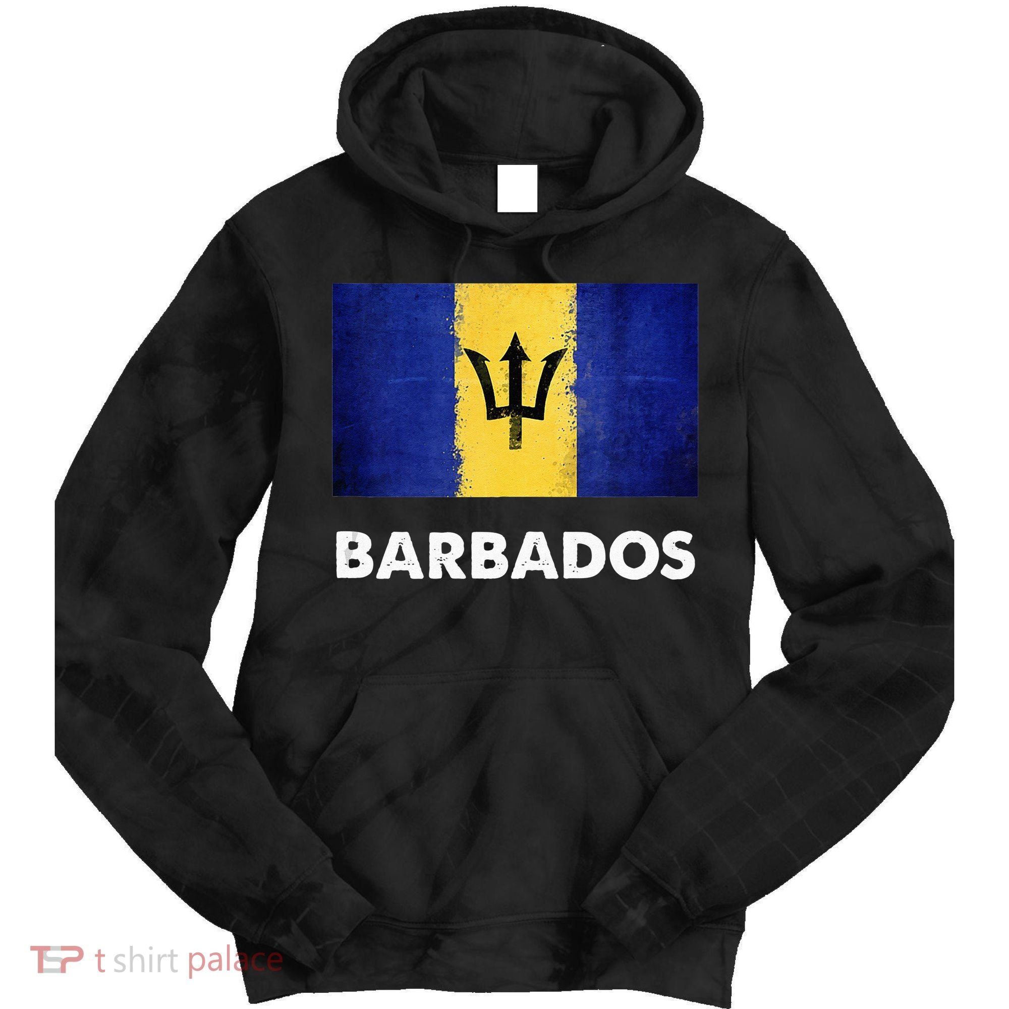 Barbadian Barbados Flag Tie Dye Hoodie