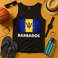 Barbadian Barbados Flag Tank Top thumb 4